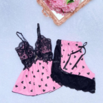 Baby Doll Rendado Estampado